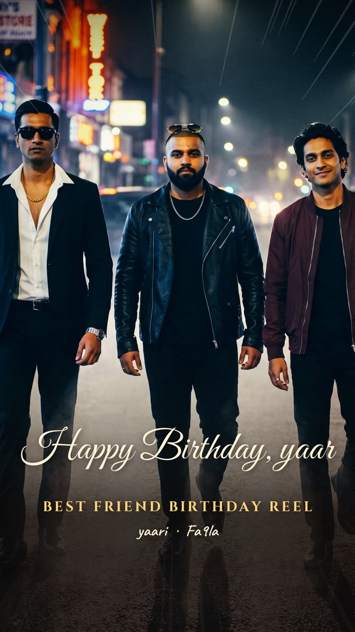 Best Friend Birthday Reel — Yaari (Fa9la) · Template — free VN template alternative