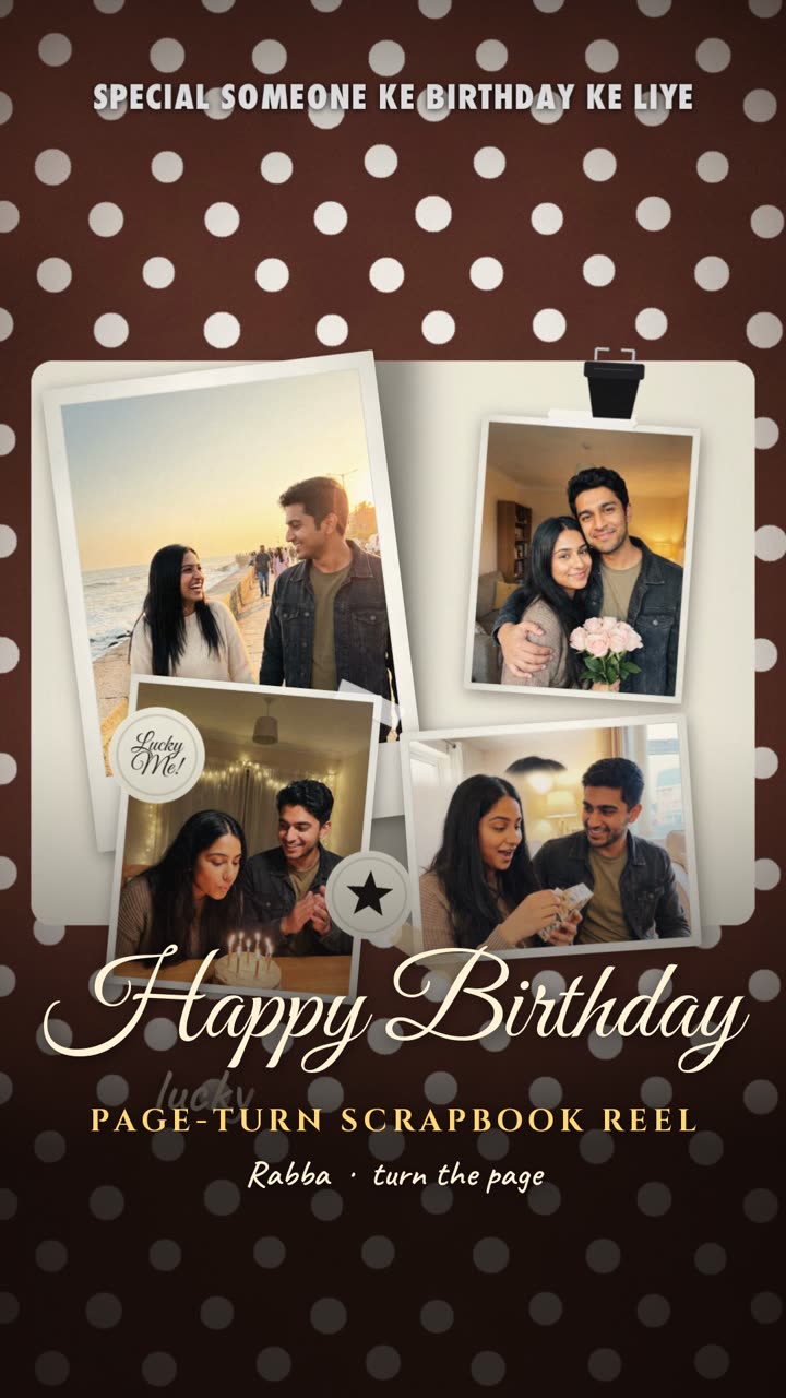 Birthday Page-turn Scrapbook Reel — free VN template alternative