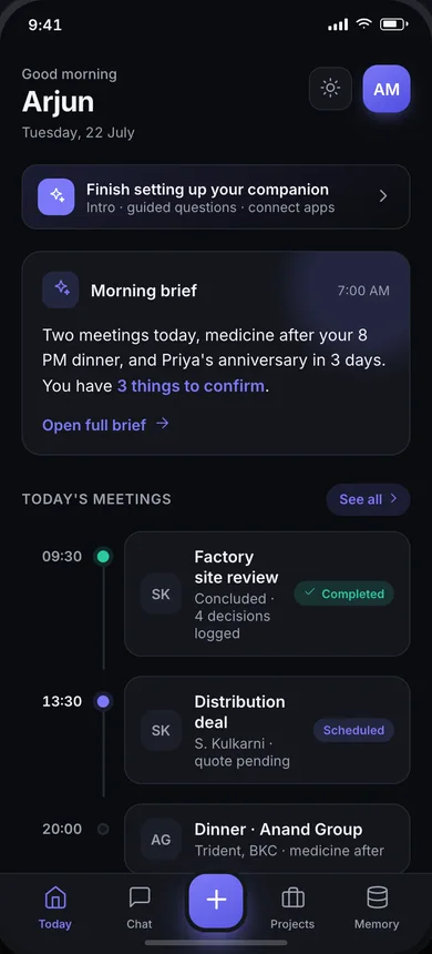 The Truelink app: today's brief