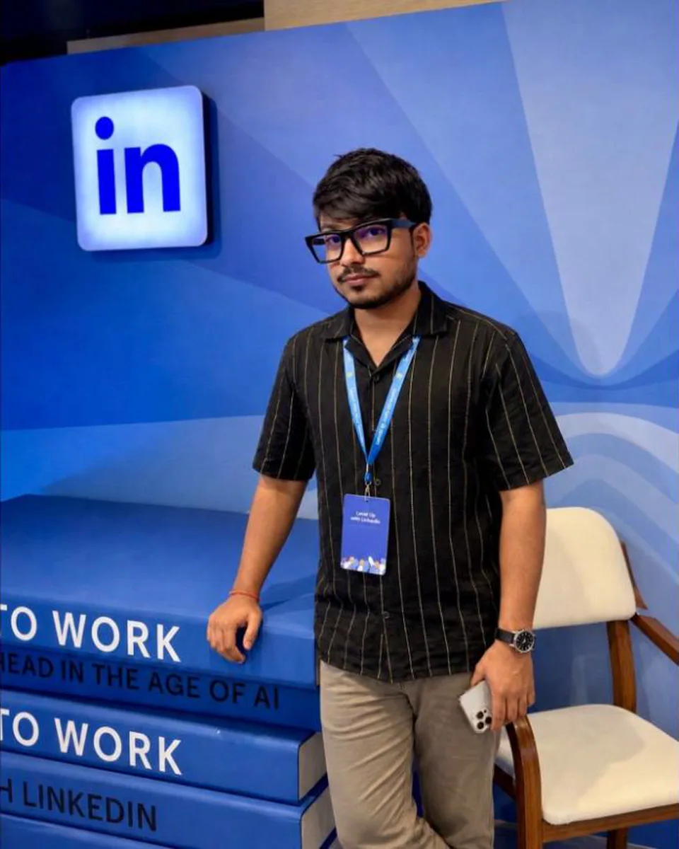 Siddhant Gour at LinkedIn's office in Bengaluru